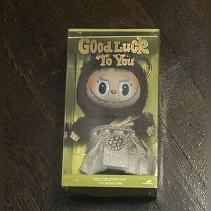 Labubu good luck to you plush keychain